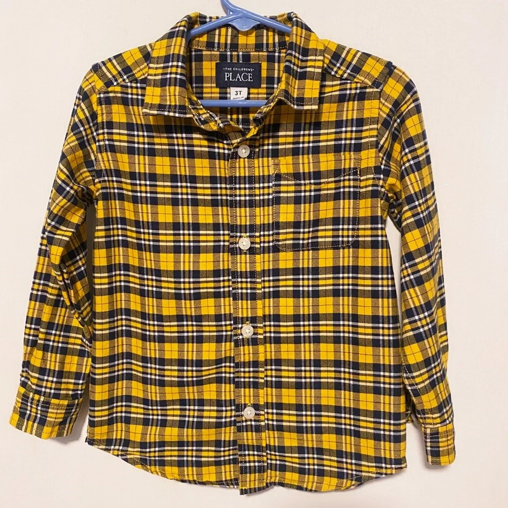 The Children’s Place Toddler Yellow Plaid Shirt